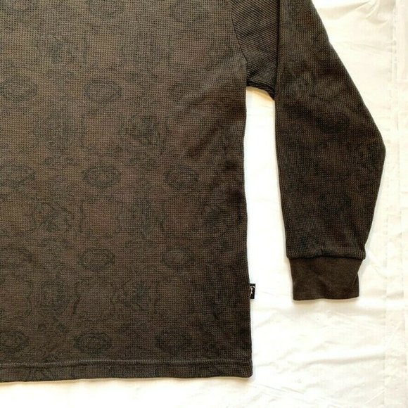 Kani Gold Waffle Knit Thermal Pullover Sweater Men XXL 2XL Crew Neck Long Sleeve - Picture 5 of 11